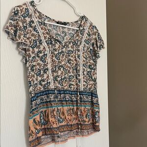 SHEIN Floral Paisley Blouse